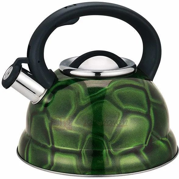 3D Renkli Paslanmaz Çelik Islık Çalan Su Isıtıcısı